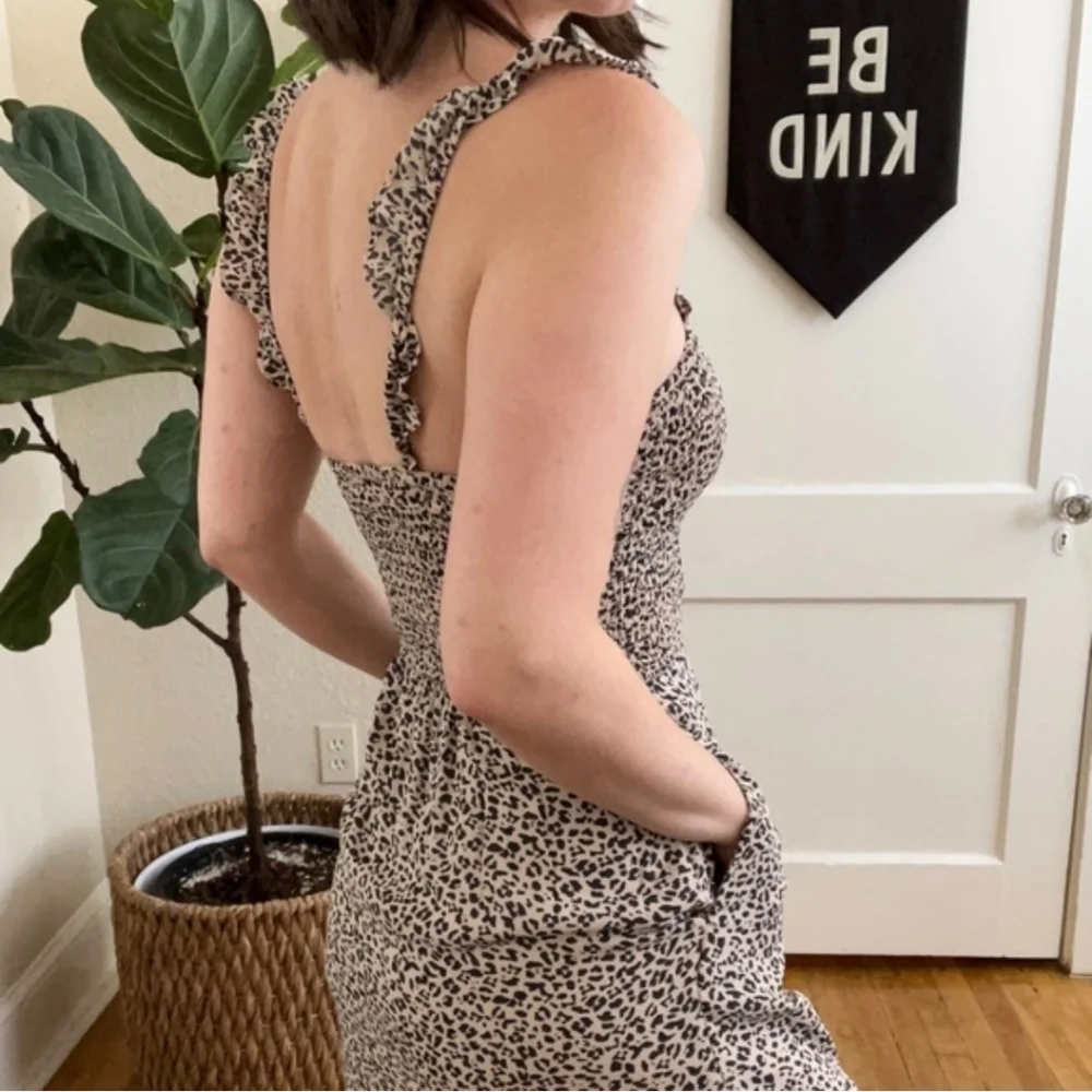 Abercombrie & Fich Leopard Print Maxi Dress Size S